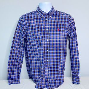 Ralph Lauren Boys Plaid Button Down Size XL